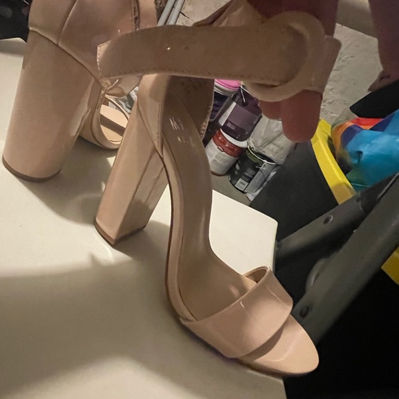 Nude Block Heels - Picture 6 of 8